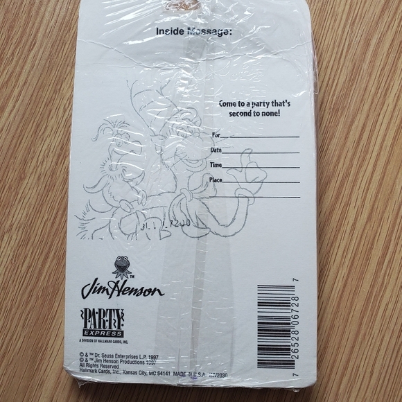 Wubbulous World Of Dr.Seuss Party Express Hallmark Birthday Party Invitation 8pk - Picture 3 of 5